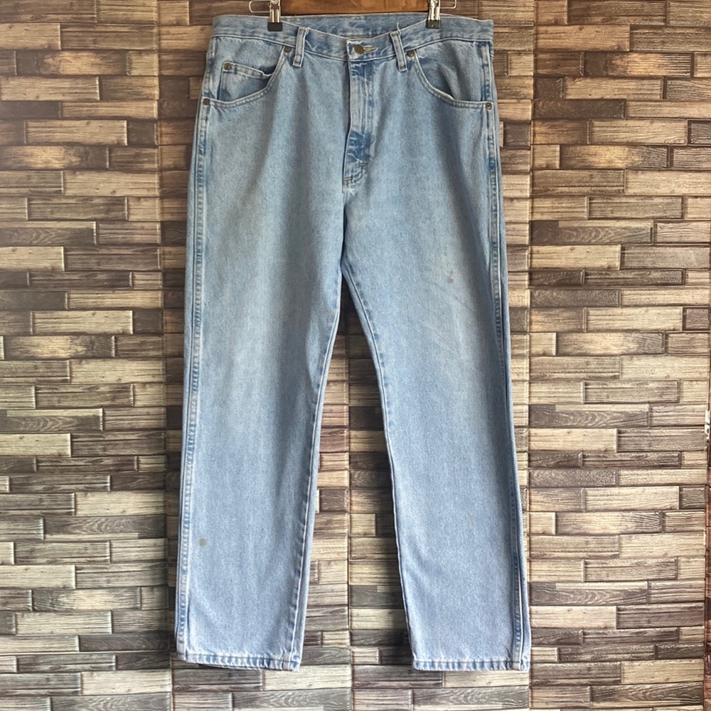 Pre Owned Classic Blue Men's Wrangler Rugged Work Jeans 36x30